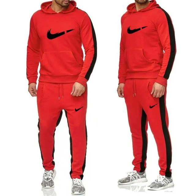 2019 men's fashion sportswear new fashion hoodie   pants sportswear hoodie spring brand clothing hooded sports suit
