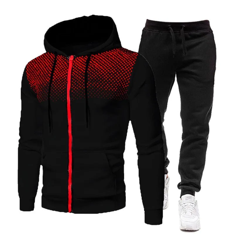 2022 Winter Men Suit Men's New Brand Sports Suits Printed Hoodie Sets