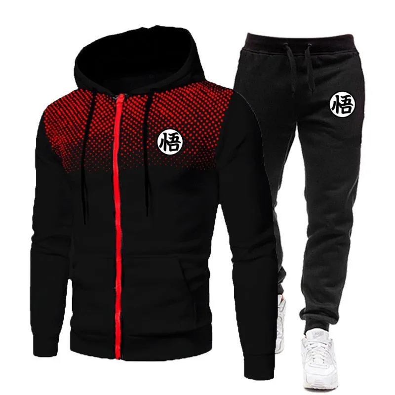 2022 Winter Men Suit Men's New Brand Sports Suits Printed Hoodie Sets