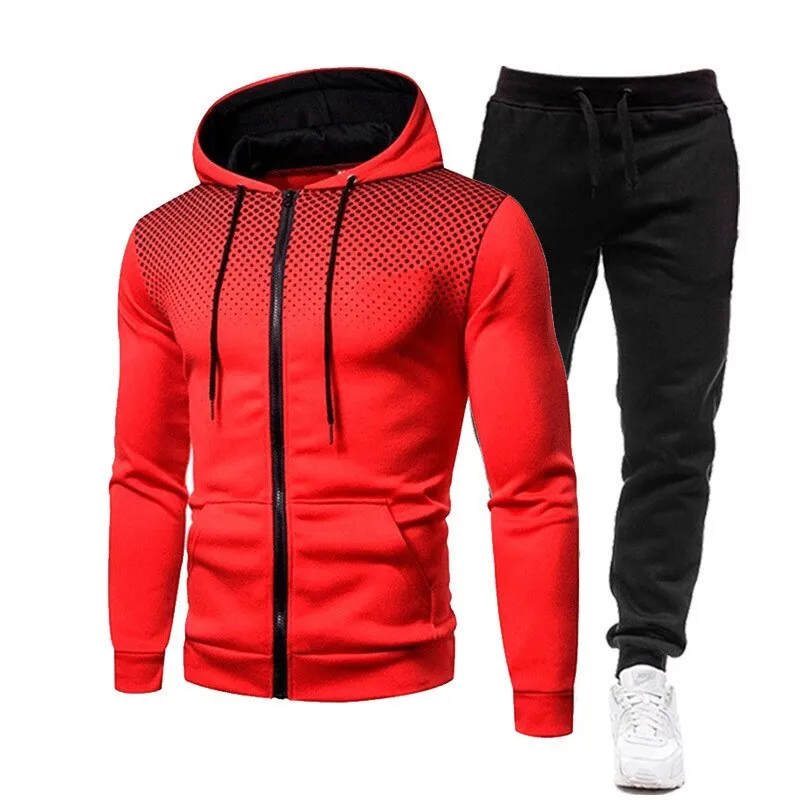 2022 Winter Men Suit Men's New Brand Sports Suits Printed Hoodie Sets
