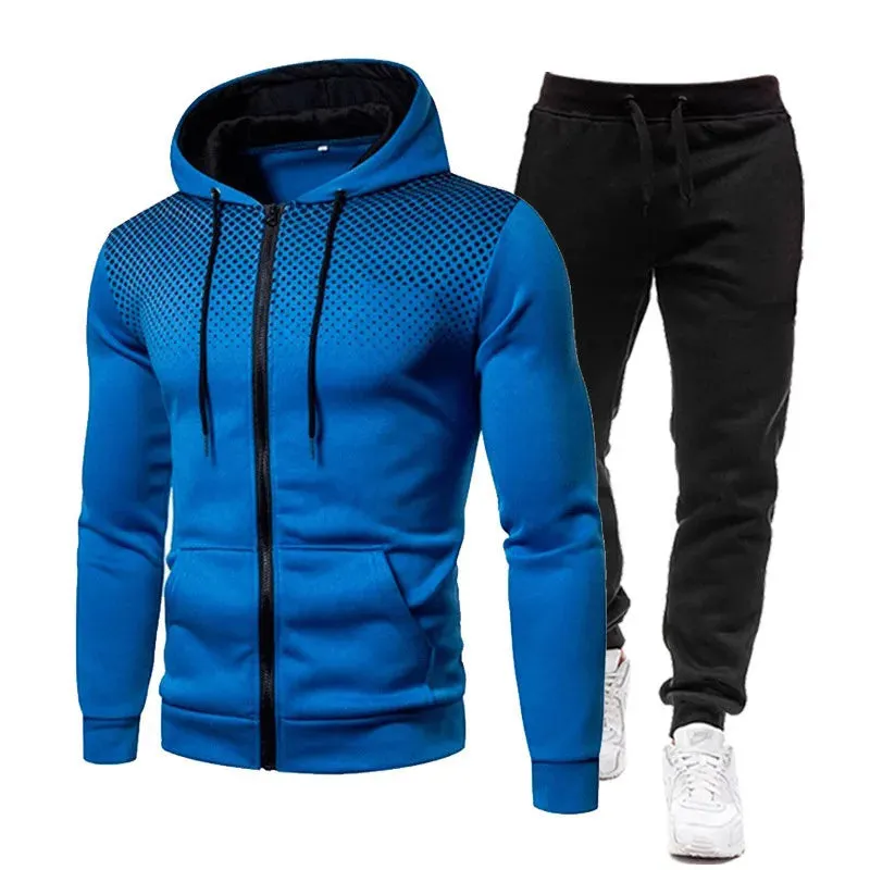 2022 Winter Men Suit Men's New Brand Sports Suits Printed Hoodie Sets