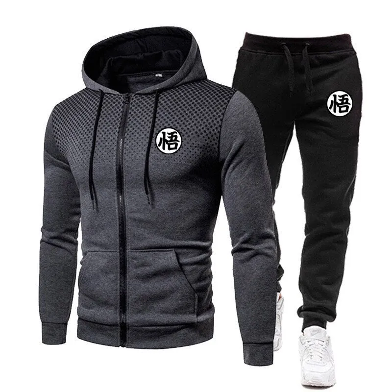 2022 Winter Men Suit Men's New Brand Sports Suits Printed Hoodie Sets