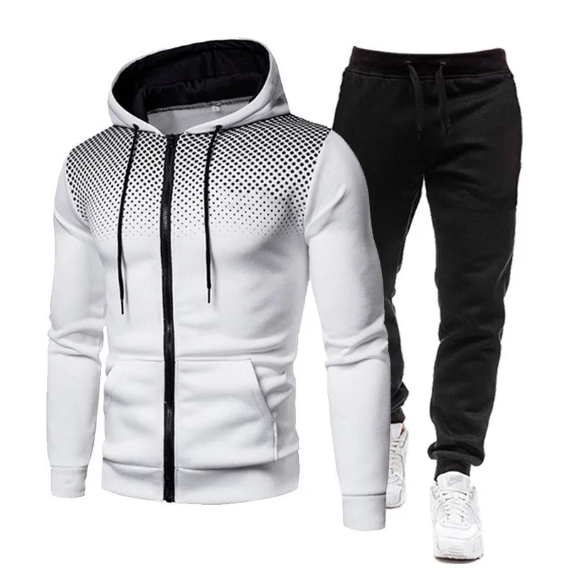 2022 Winter Men Suit Men's New Brand Sports Suits Printed Hoodie Sets