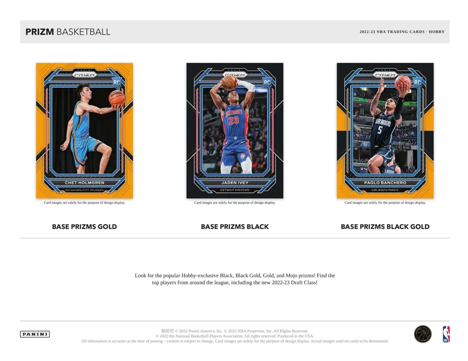 2022/23 Panini Prizm Basketball Hobby Box 12 Packs per Box, 12 Cards per Pack