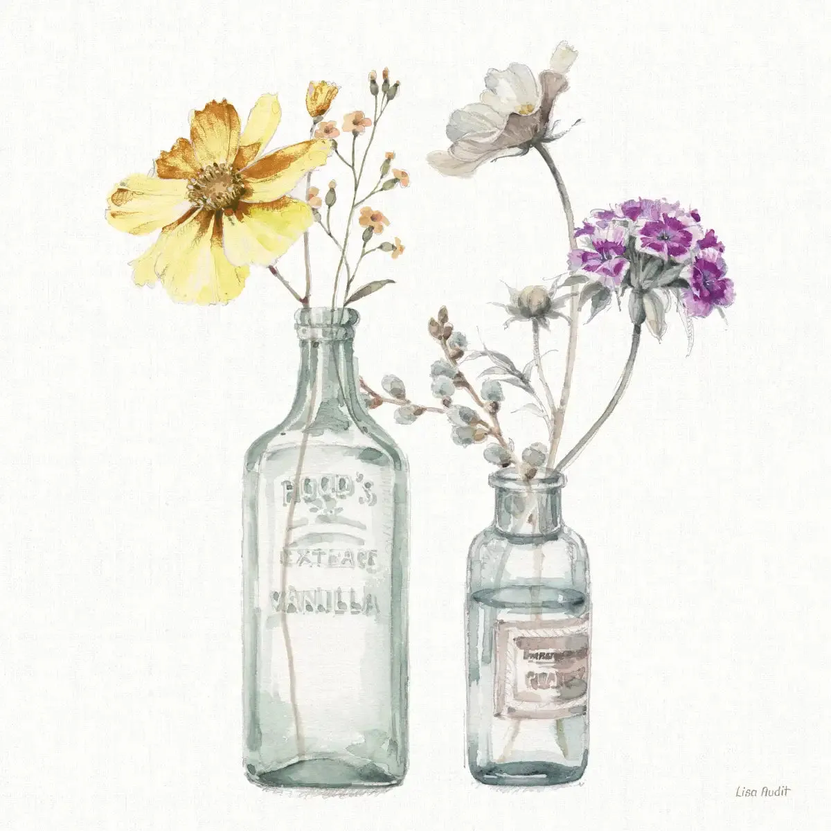 A Country Weekend Yellow Purple Wall Art