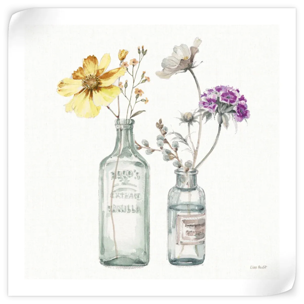 A Country Weekend Yellow Purple Wall Art