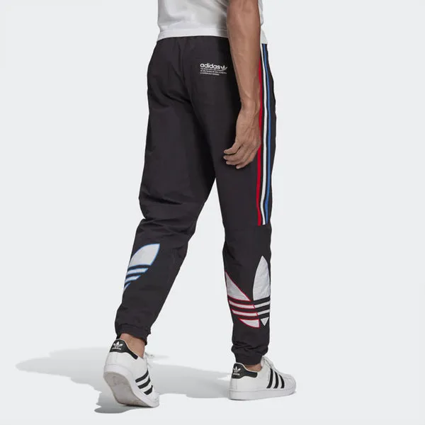 adidas originals Tricol Swtpant Contrasting Colors Stripe Logo Bundle Feet Sports Pants Black
