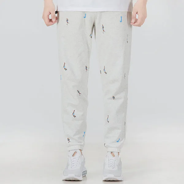 Air Jordan Essentials Funny Pattern Knit Bundle Feet Sports Pants 'White', White