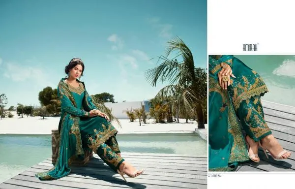 Amirah Vol 32 Heavy Satin Georgette Salwar Suits Collection