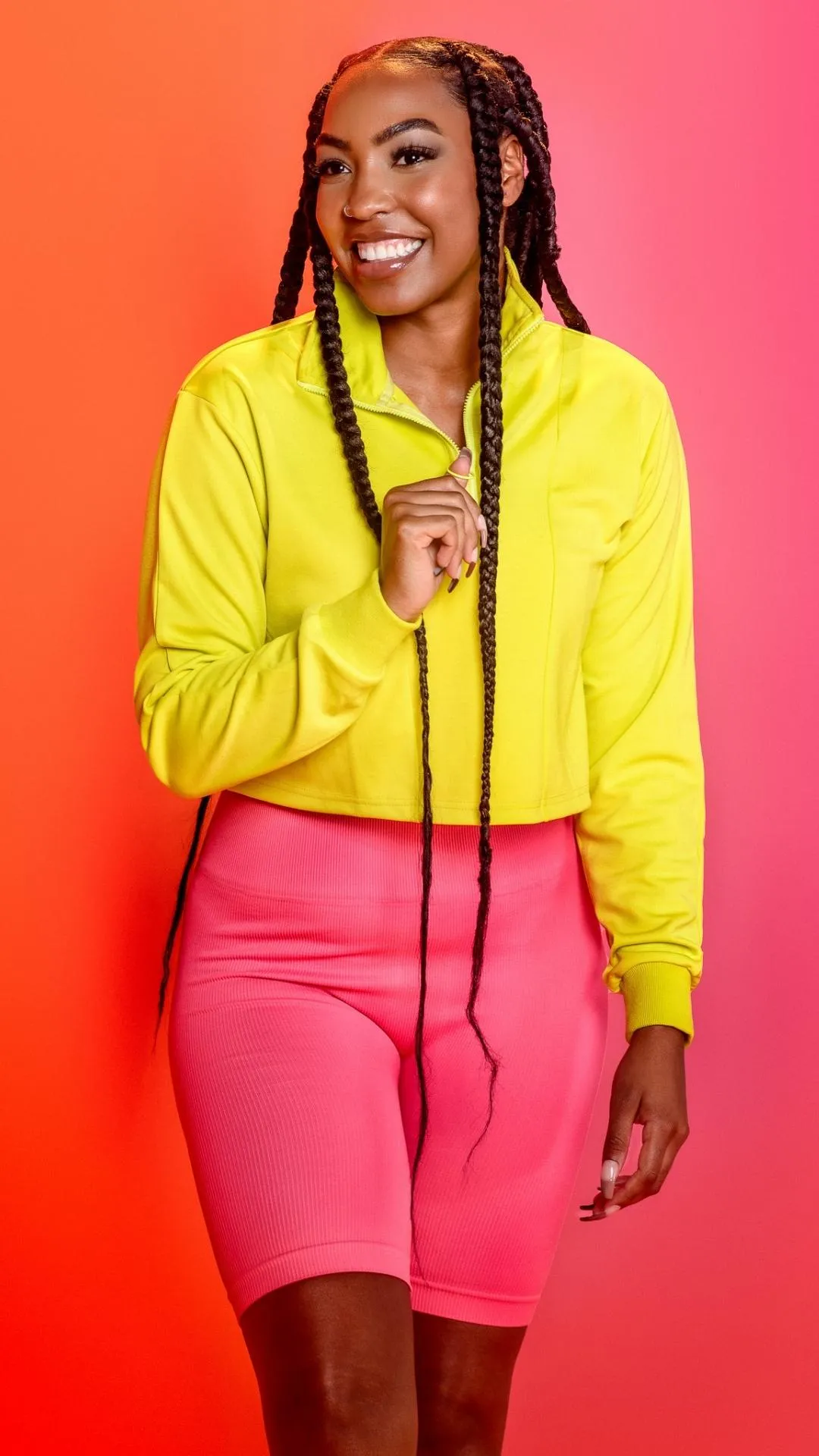 Bai Ribbed Biker Shorts - Hot Pink - FINAL SALE