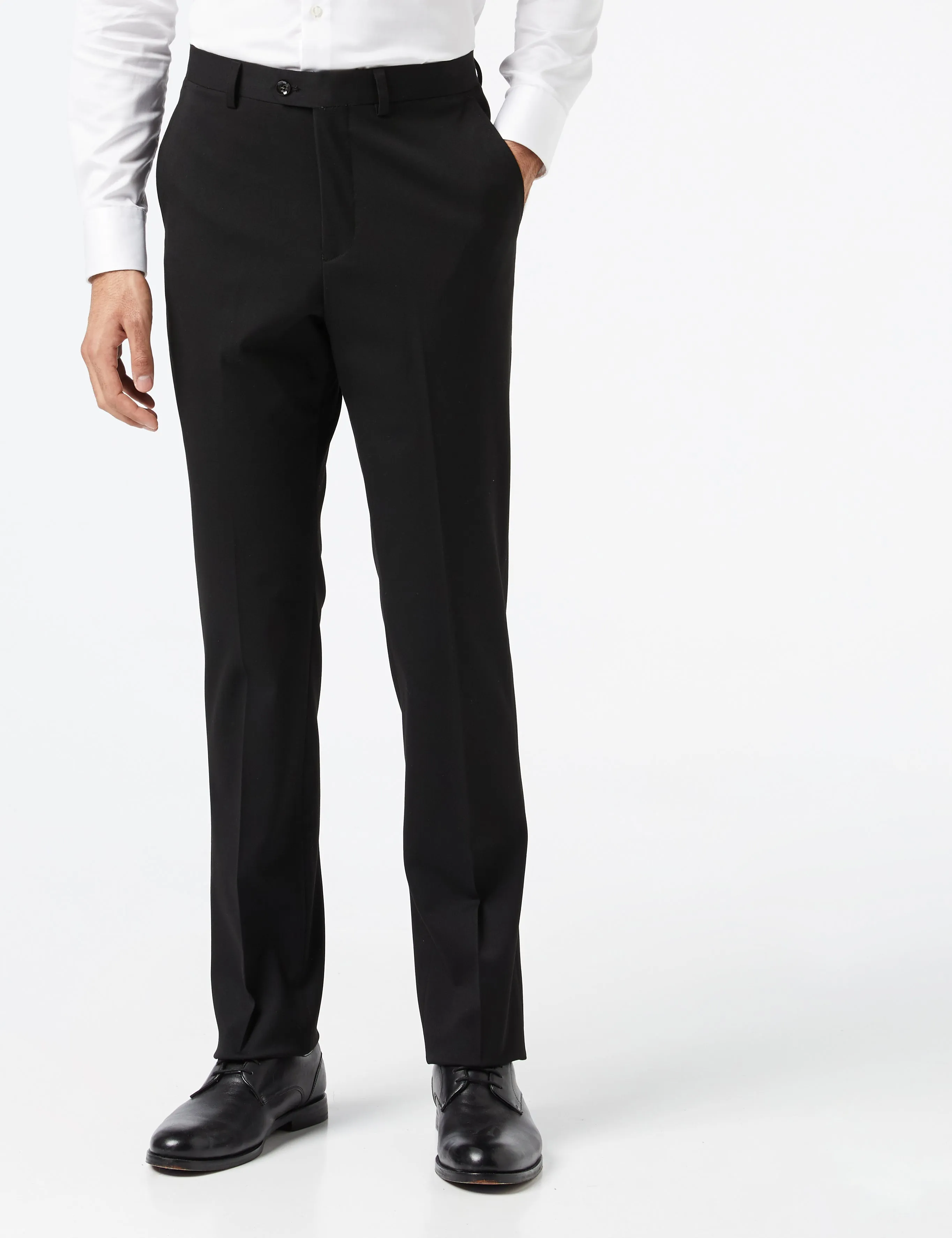 BLACK CHINESE GRANDAD COLLAR SUIT