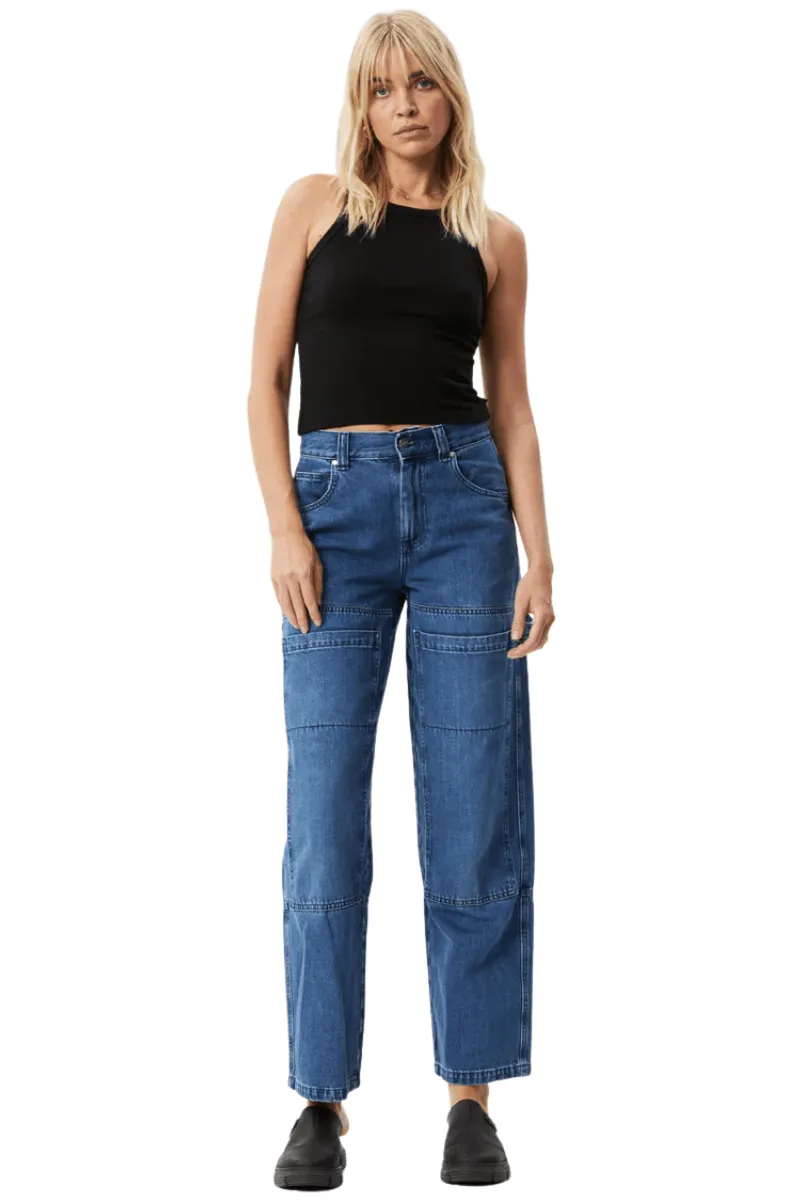 Black Lydia Hemp Ribbed Singlet