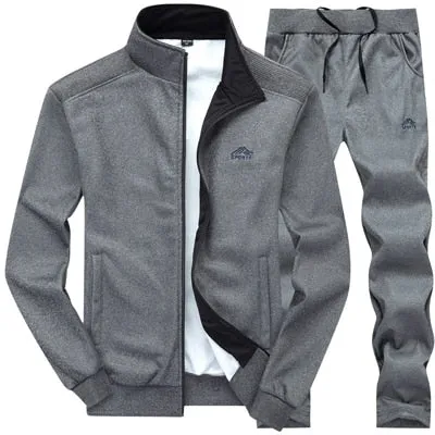 DIMUSI Men Sets Fashion Autumn Spring Sporting Suit Sweatshirt  Sweatpants Mens Clothing 2 Pieces Sets Slim Tracksuit hoodies