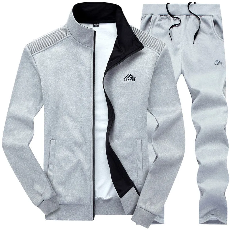 DIMUSI Men Sets Fashion Autumn Spring Sporting Suit Sweatshirt  Sweatpants Mens Clothing 2 Pieces Sets Slim Tracksuit hoodies
