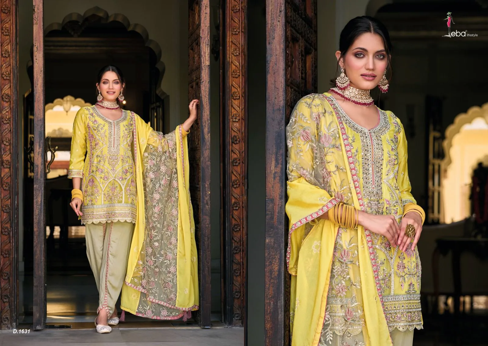 Eba Lifestyle Amber Chinon With Heavy Embroidery Designer Suite