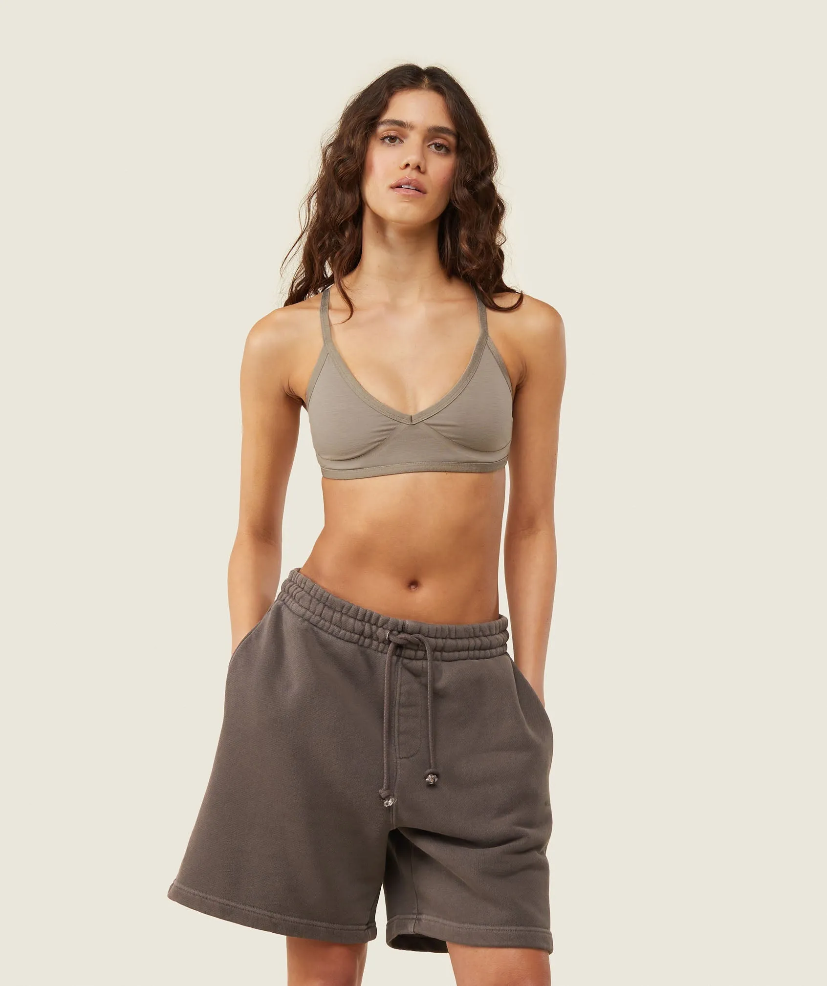 Gymshark everywear Ultra Comfort Bralette - Linen Brown