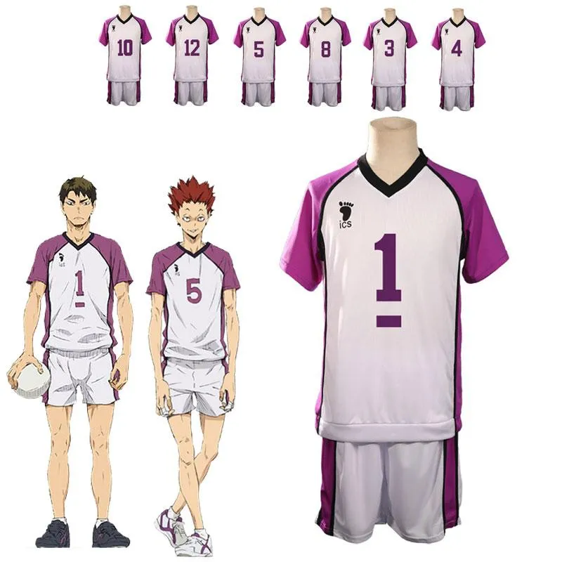 Haikyū!! Karasuno High School vs Shiratorizawa Academy Semi Eita Volleyball Sportswear Cosplay Costumes