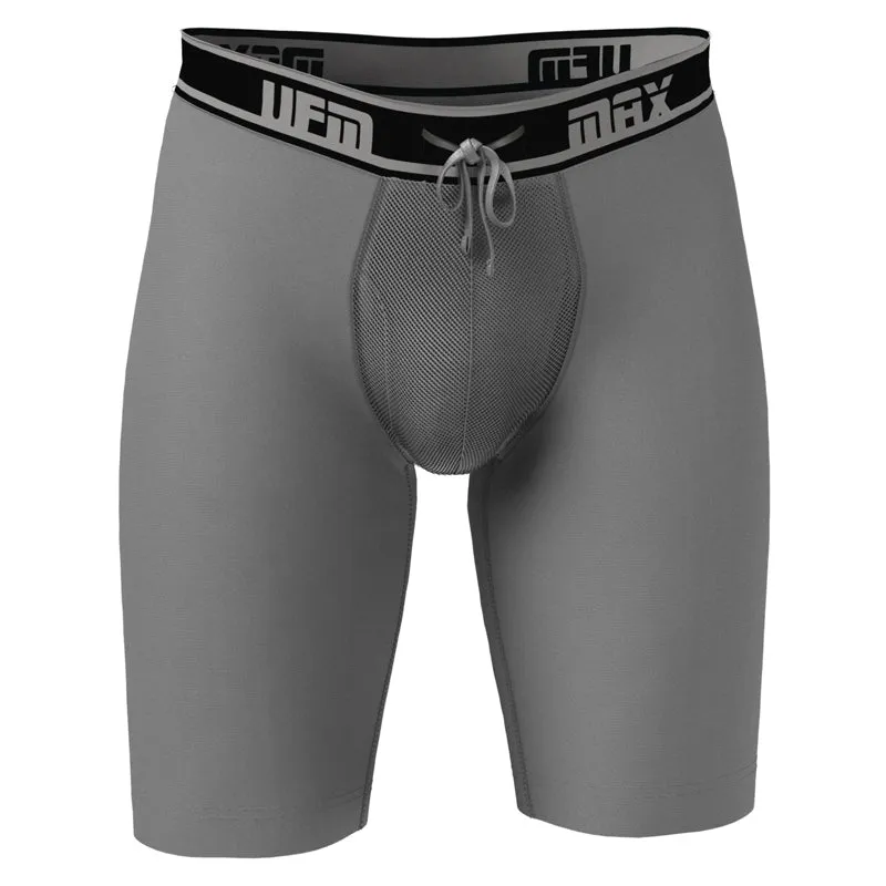 MAX Support 9 Inch Boxer Briefs Polyester Gen 3.1 Black and Gray