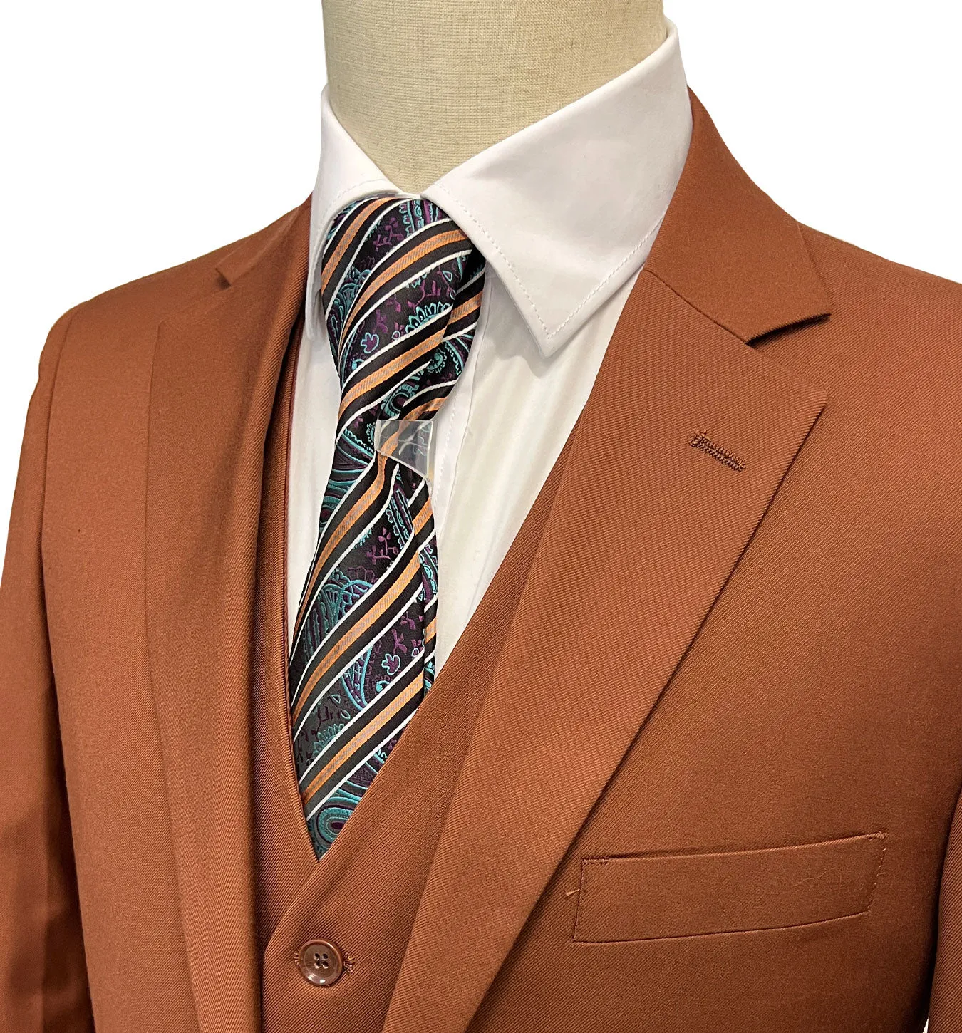 Mazari Vested Suit - Paris Rust 1501