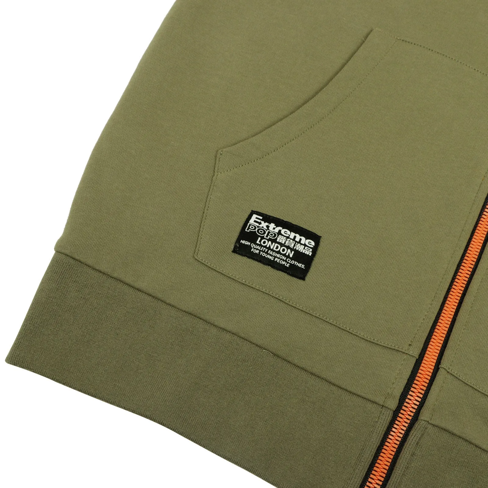 Mens Sports Star Hoodie - Khaki