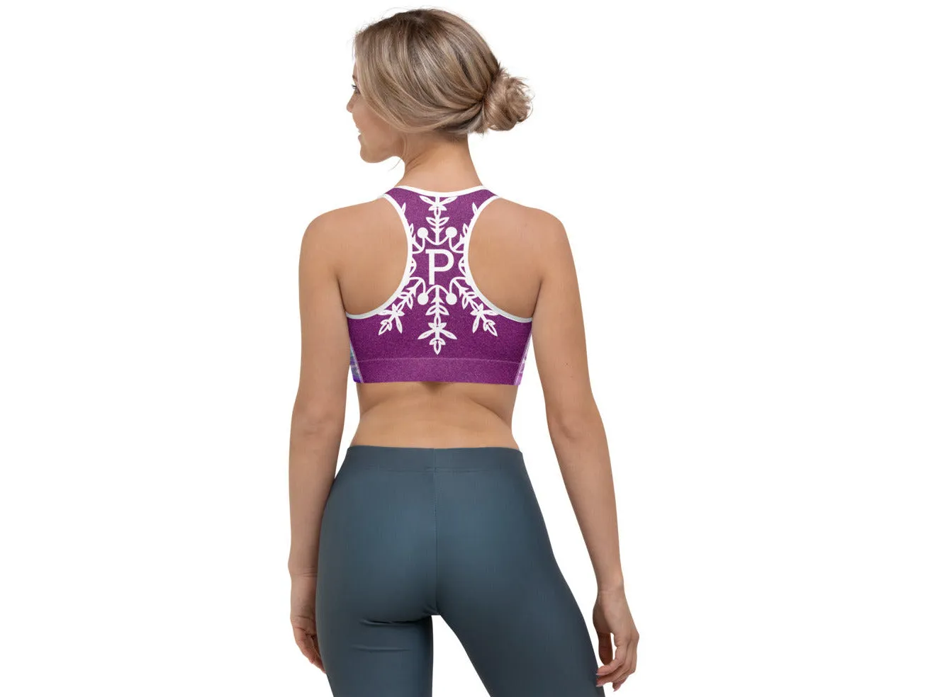 Purple Marbled Sports Bra