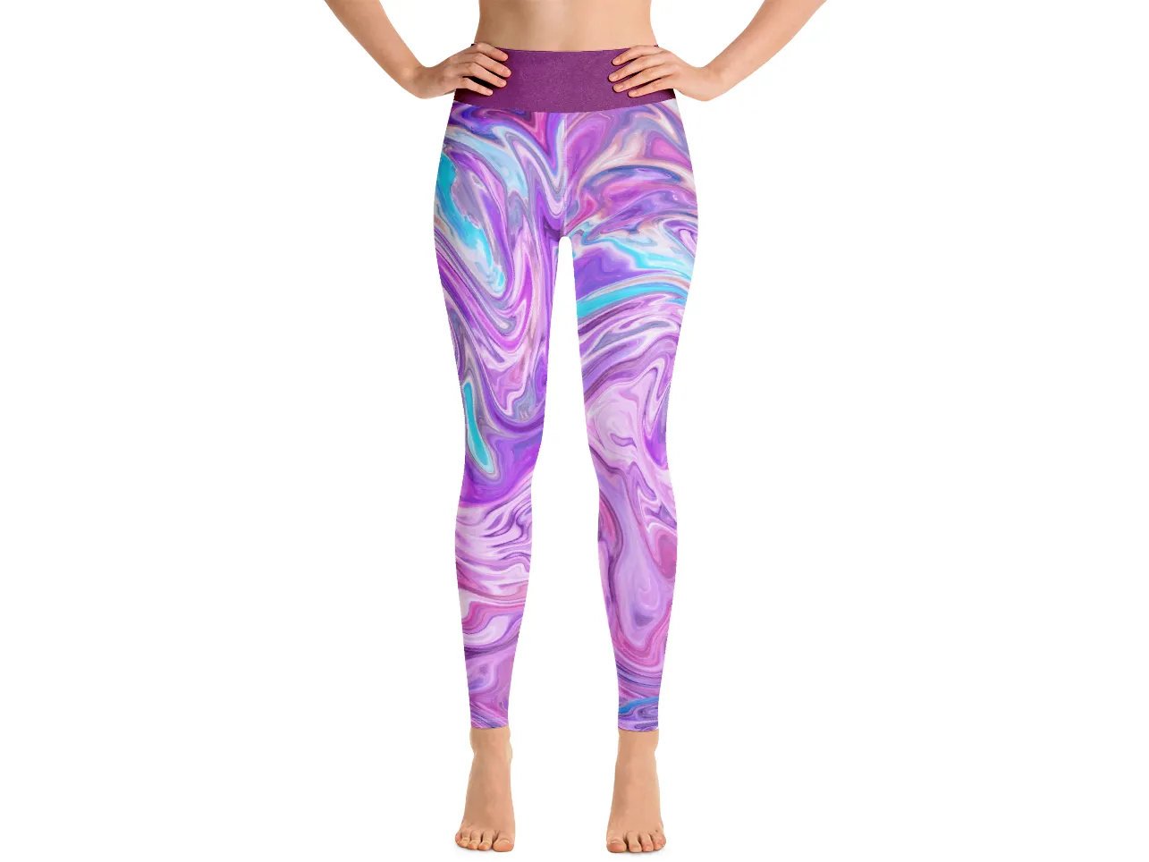 Purple Marbled Sports Bra