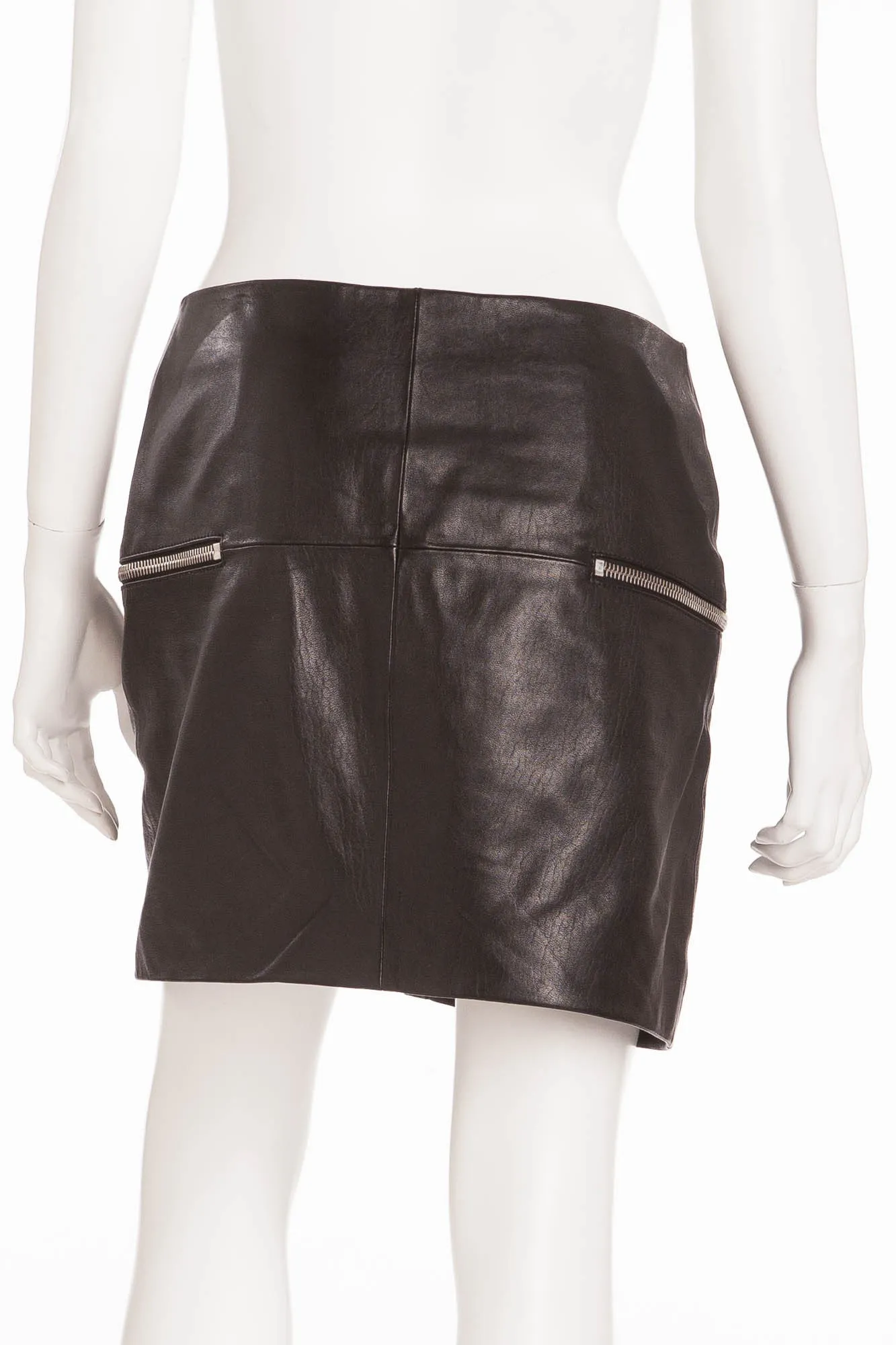 Saint Laurent - Black Mini Skirt with Zippers - FR 40