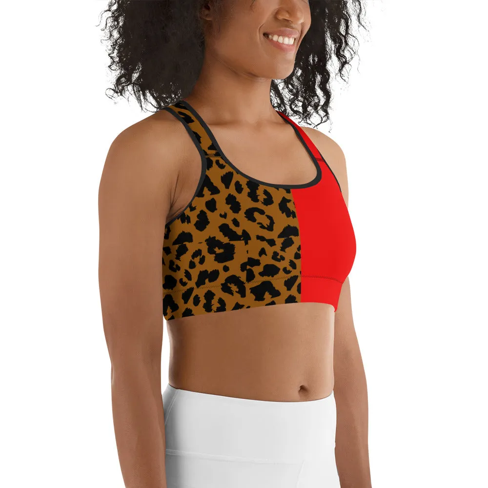 Sports bra Leopard and Red