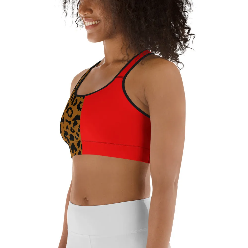 Sports bra Leopard and Red