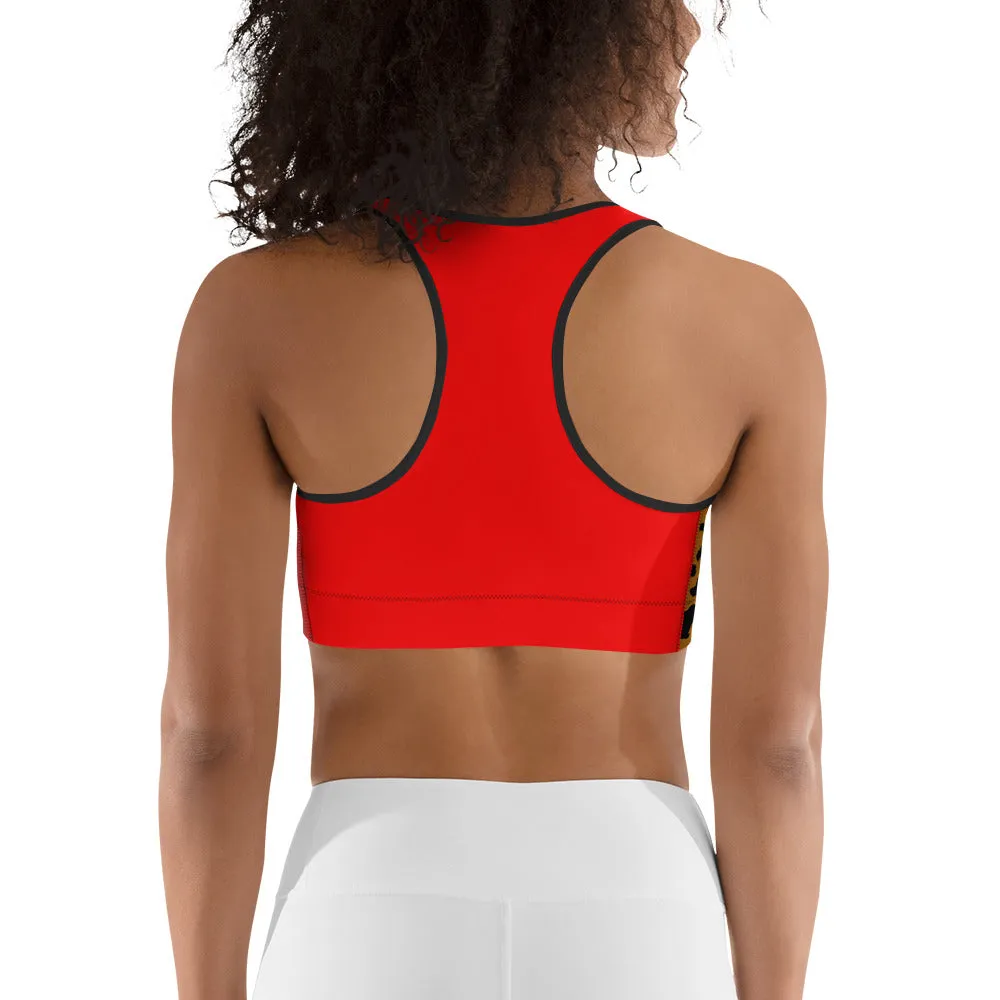 Sports bra Leopard and Red