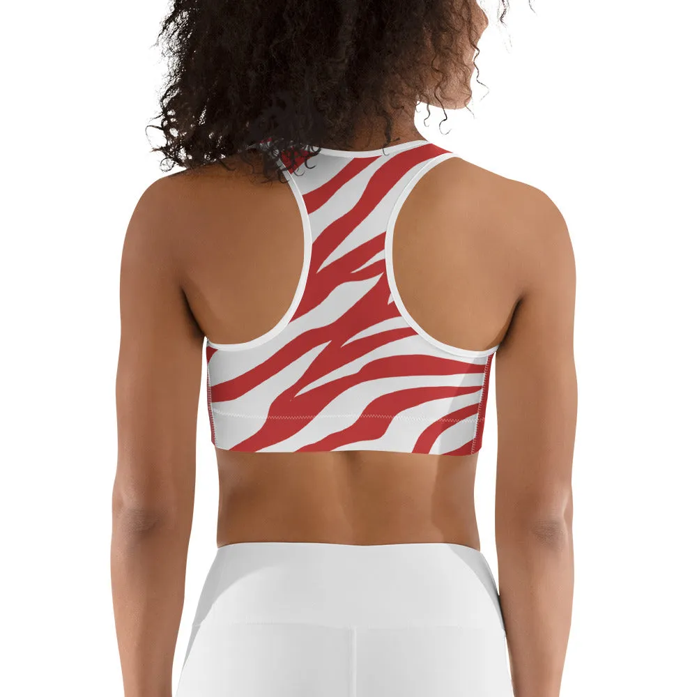 Sports bra Red and White Trim