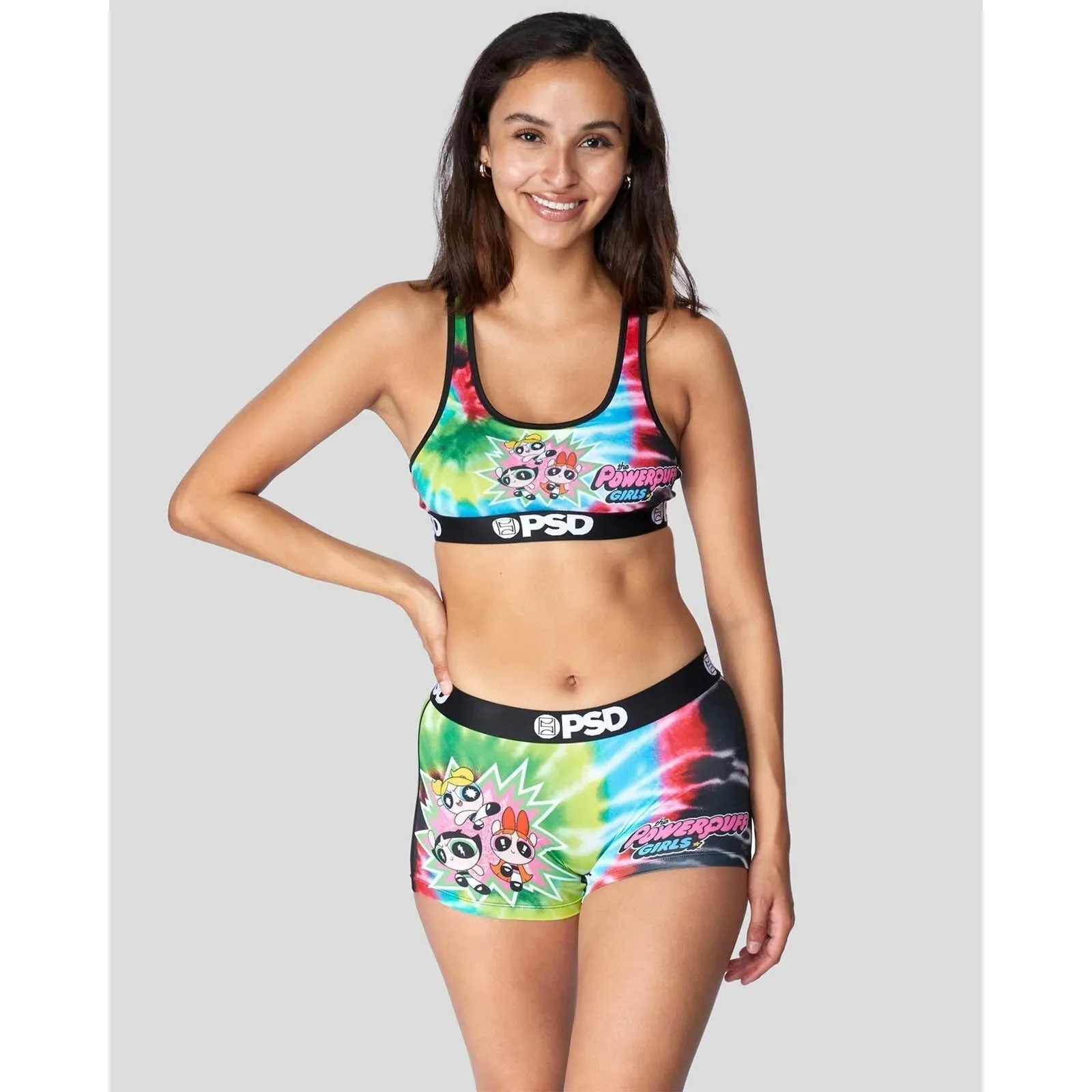 The Powerpuff Girls Tie Dye Sports Bra