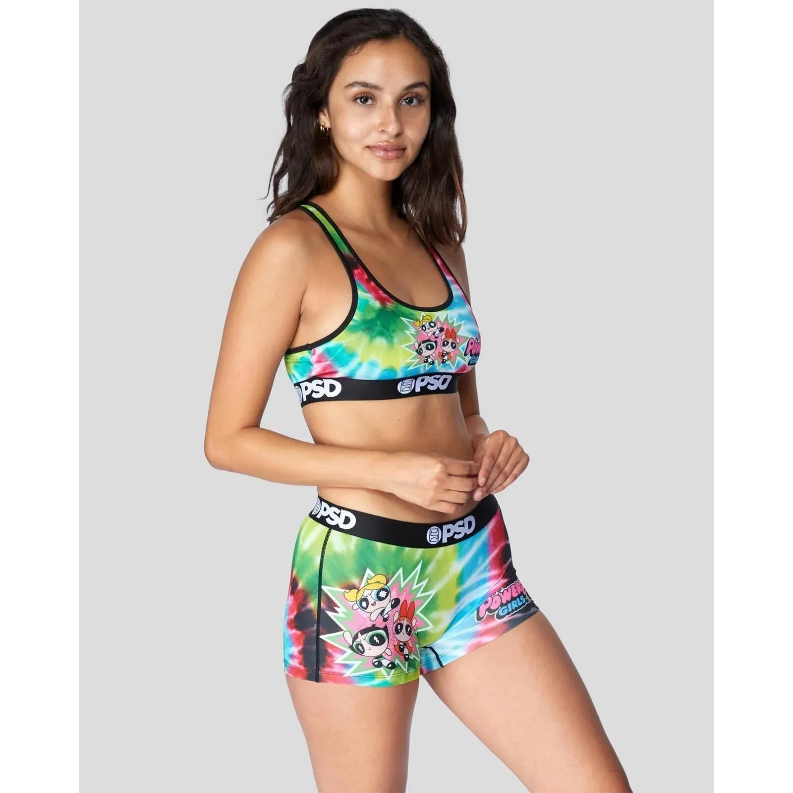 The Powerpuff Girls Tie Dye Sports Bra