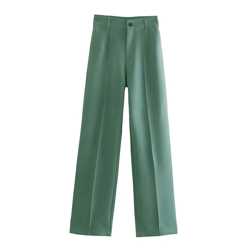 TRAF Women Chic Fashion Office Wear Straight Pants