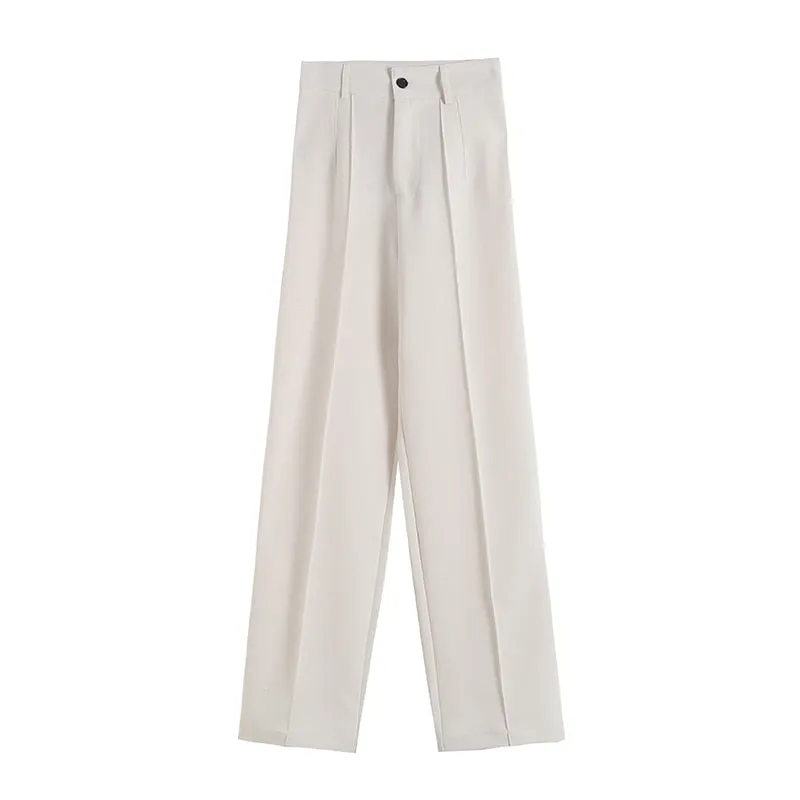 TRAF Women Chic Fashion Office Wear Straight Pants