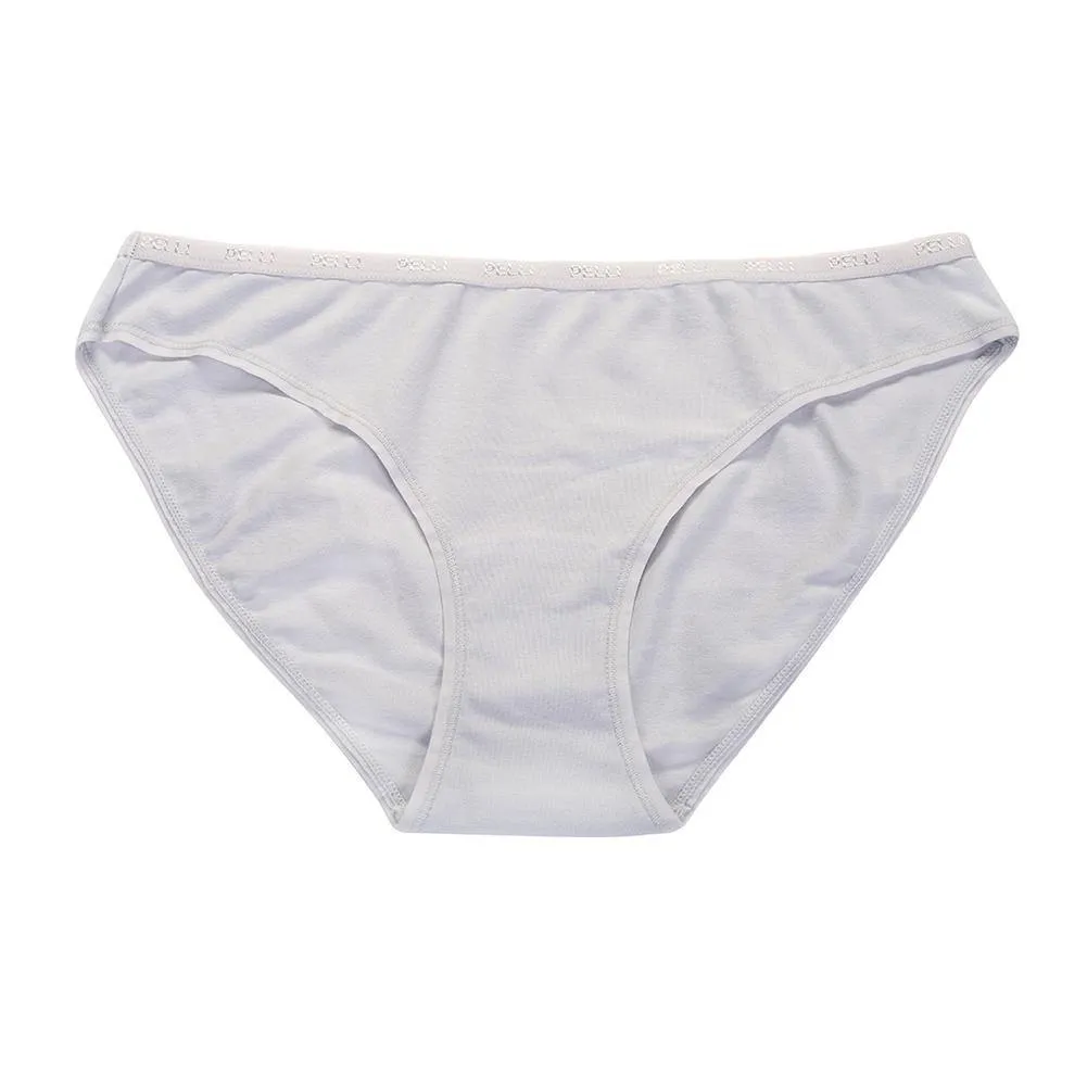 Woman's Cotton Spandex Low Rise Plain Bikini 8-pack