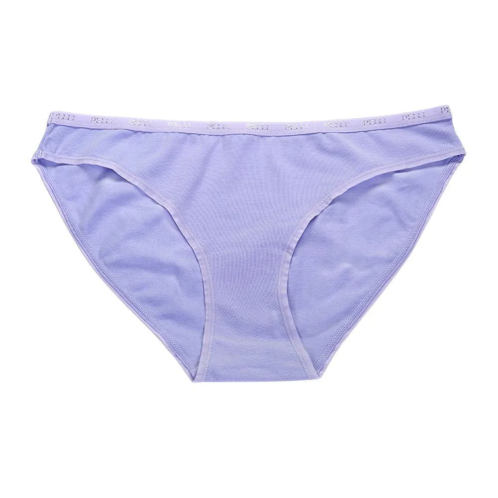 Woman's Cotton Spandex Low Rise Plain Bikini 8-pack
