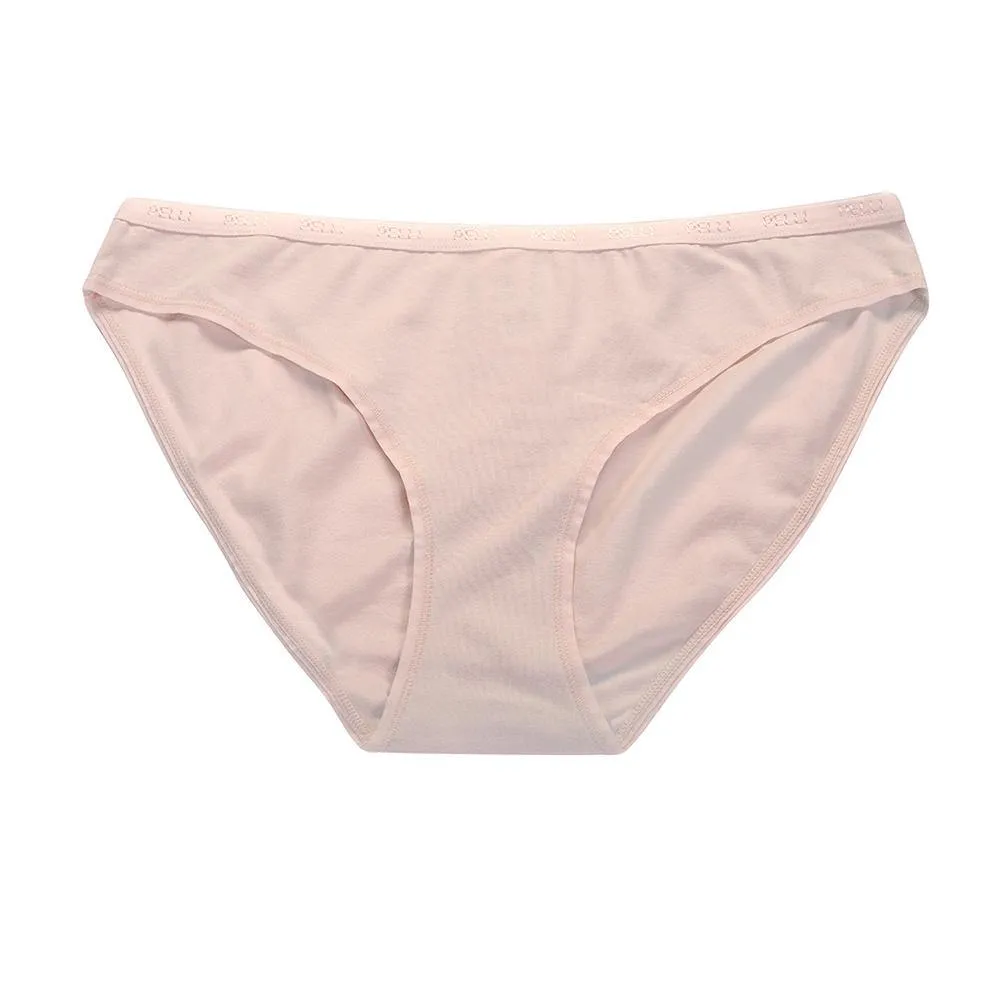 Woman's Cotton Spandex Low Rise Plain Bikini 8-pack