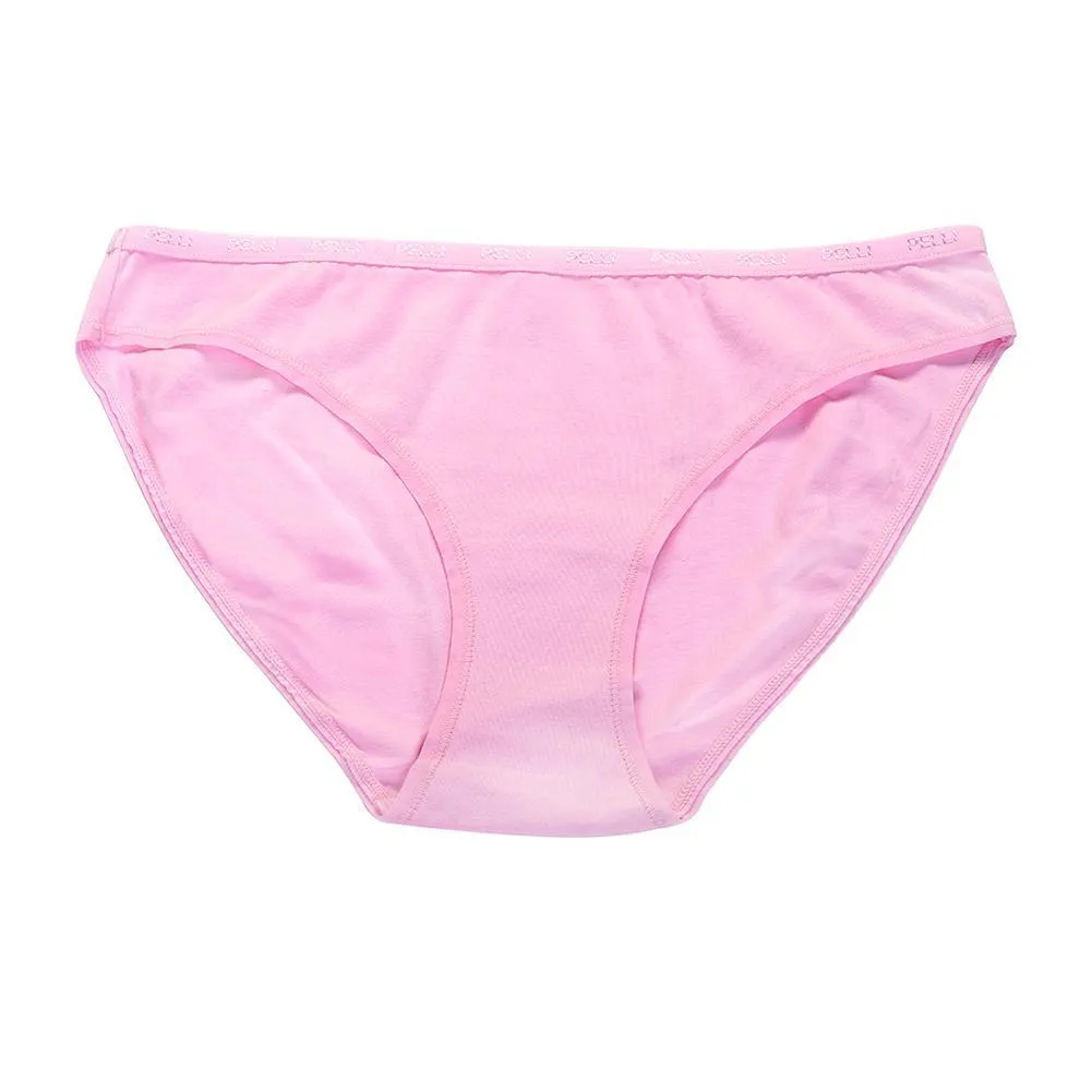 Woman's Cotton Spandex Low Rise Plain Bikini 8-pack