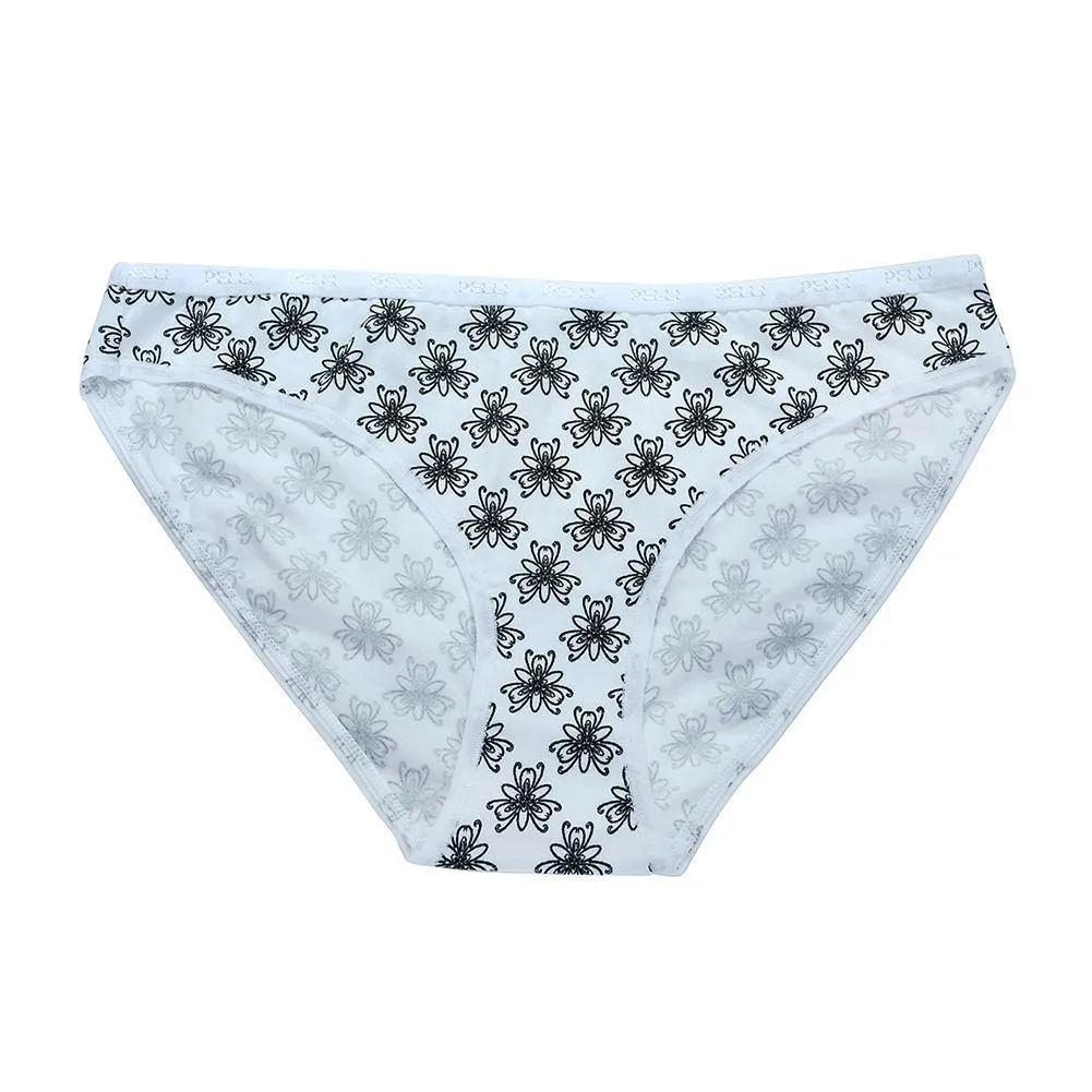 Woman's Cotton Spandex Low Rise Printed Bikini 8-pack